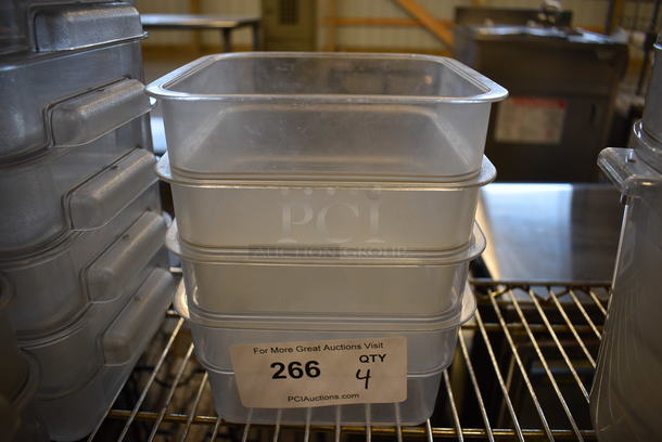 4 Clear Poly 2 Quart Containers. 7x7x4. 4 Times Your Bid! - Image 1 of 3