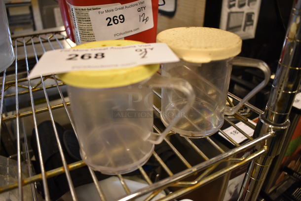 2 Poly Clear Seasoning Shakers. 4.5x3x3.5. 2 Times Your Bid! - Image 1 of 3