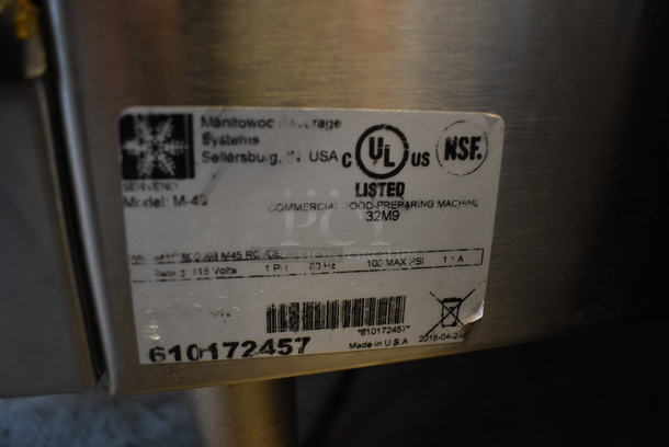 SWEET! Manitowoc SerVend Model M-40 Stainless Steel Commercial Countertop Ice Machine and Dispenser. 115 Volts, 1 Phase. 15x28x29. Unit Was Working When Removed - Image 8 of 8
