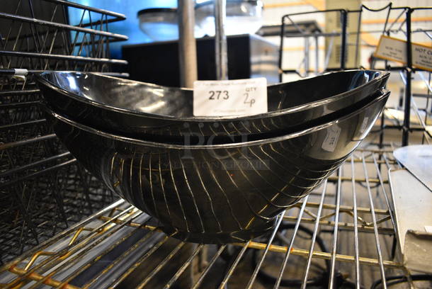 2 Poly Black Bowls. 13.5x9x5.5. 2 Times Your Bid! - Image 2 of 3