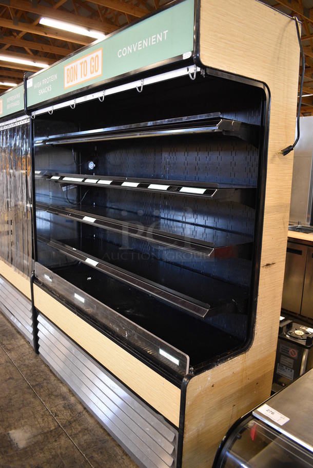 GREAT! Structural Oasis Model B62EW Stainless Steel Commercial Open Grab N Go Merchandiser w/ Metal Shelves on Commercial Casters. Missing Right Side Glass Pane. 115/230 Volts, 1 Phase. 66x25x83. Unit Was Working When Removed - Image 4 of 6