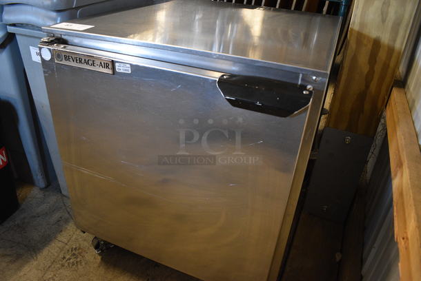 GREAT! Beverage Air Model UCR27A-24-23 Stainless Steel Commercial Single Door Work Top Cooler on Commercial Casters. 115 Volts, 1 Phase. 27x30x32. Tested and Working! - Image 3 of 5