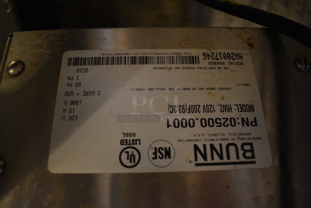 NICE! 2010 Bunn Model HW2 Stainless Steel Commercial Countertop Hot Water Dispenser. 120 Volts, 1 Phase. 7x13x24 - Image 4 of 4