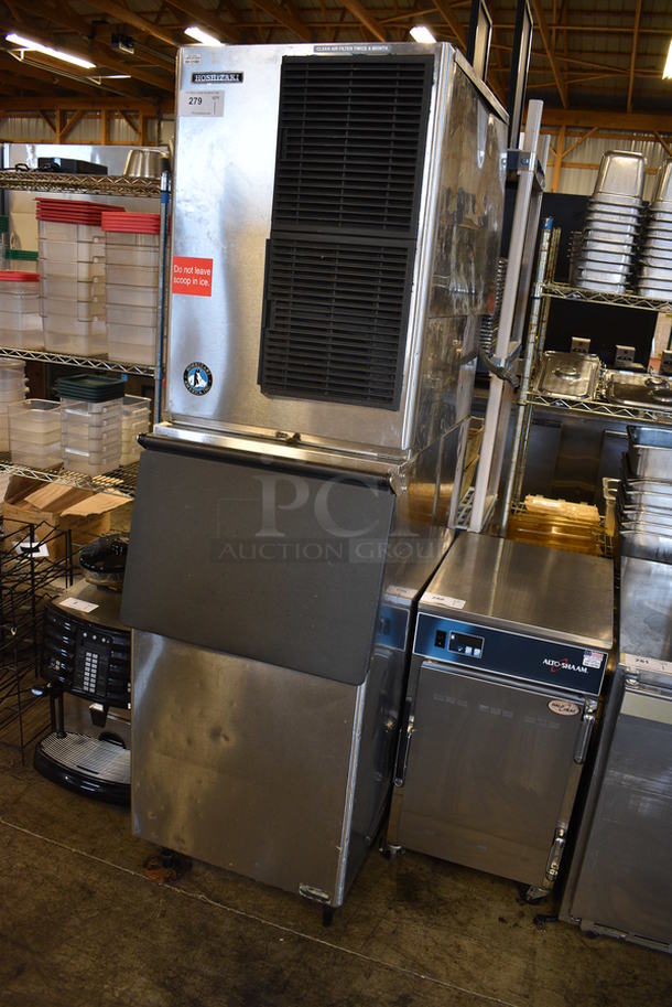 GORGEOUS! 2012 Hoshizaki Model KM-515MAH Stainless Steel Commercial Ice Machine Head on Stainless Steel Commercial Ice Bin. 115-120 Volts, 1 Phase. 22.5x33x77. Unit Was Working When Removed - Image 2 of 7
