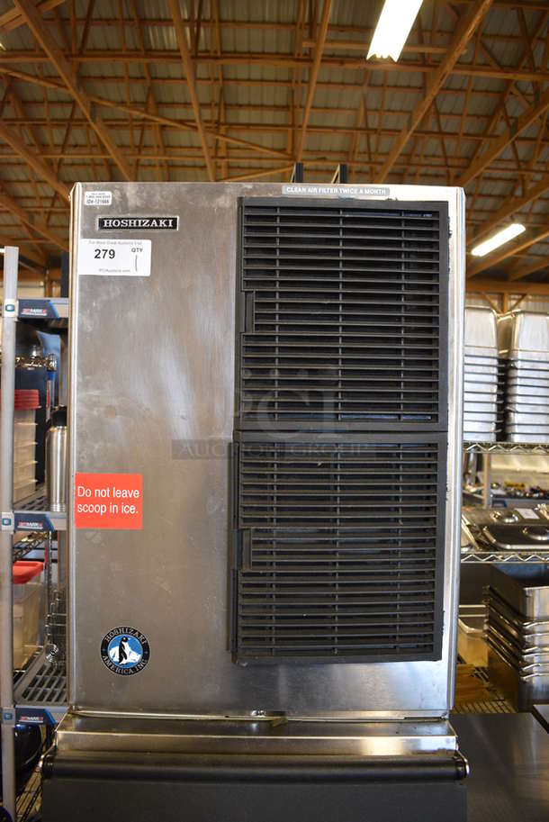 GORGEOUS! 2012 Hoshizaki Model KM-515MAH Stainless Steel Commercial Ice Machine Head on Stainless Steel Commercial Ice Bin. 115-120 Volts, 1 Phase. 22.5x33x77. Unit Was Working When Removed - Image 4 of 7