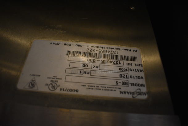 SWEET! 2014 Alto Shaam Model 500-S Stainless Steel Commercial Holding Cabinet on Commercial Casters. 120 Volts, 1 Phase. 18x25x32. Tested and Working! - Image 7 of 7