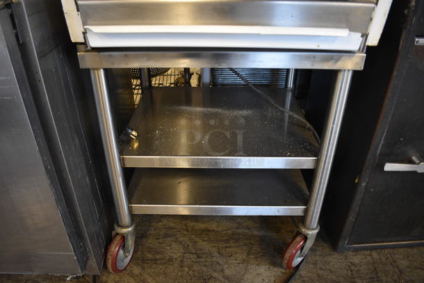 AWESOME! Oliver Model 711 Stainless Steel Commercial Bread Loaf Slicer on Stainless Steel Commercial Equipment Stand w/ Commercial Casters. 115 Volts, 1 Phase. 25x29x48. Tested and Working! - Image 6 of 7