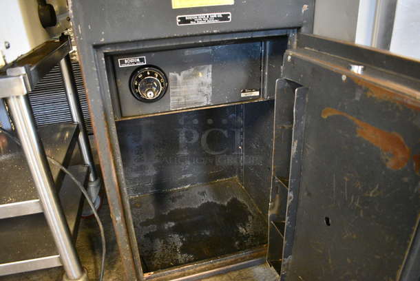 Boston Black Metal Single Compartment Drop Safe. Comes w/ Combination! Does Not Come w/ Key for Inner Compartment. 20x21x40 - Image 8 of 10