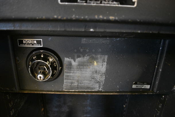 Boston Black Metal Single Compartment Drop Safe. Comes w/ Combination! Does Not Come w/ Key for Inner Compartment. 20x21x40 - Image 10 of 10