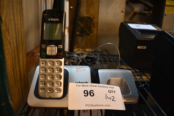 Vtech Cordless Telephone w/ 2 Cradles. 5x3x7 - Image 1 of 2