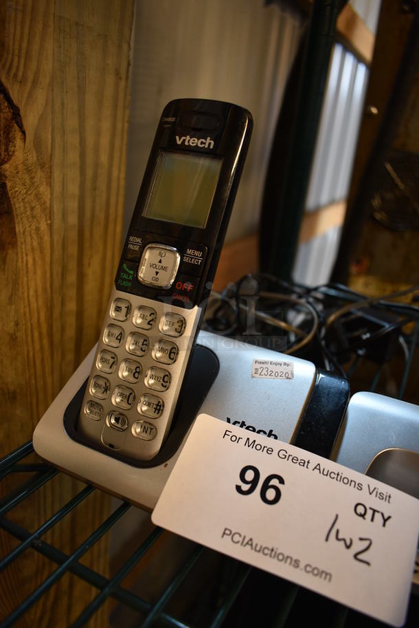 Vtech Cordless Telephone w/ 2 Cradles. 5x3x7 - Image 2 of 2