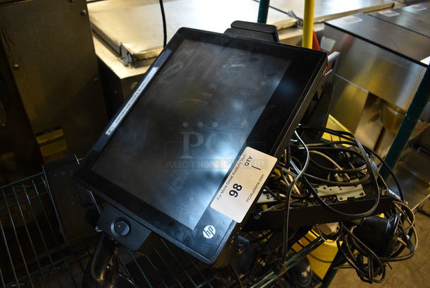 HP 15" POS System Monitor on Mount w/ Barcode Scanner - Image 1 of 6