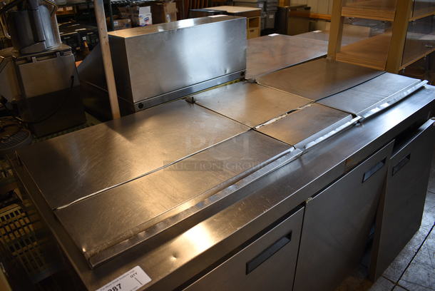 WOW! 2014 Delfield Model 4472N-30M-M479 Stainless Steel Commercial Prep Table w/ 3 Lids and 3 Doors on Commercial Casters. 115 Volts, 1 Phase. 72x32x36. Tested and Working! - Image 5 of 12