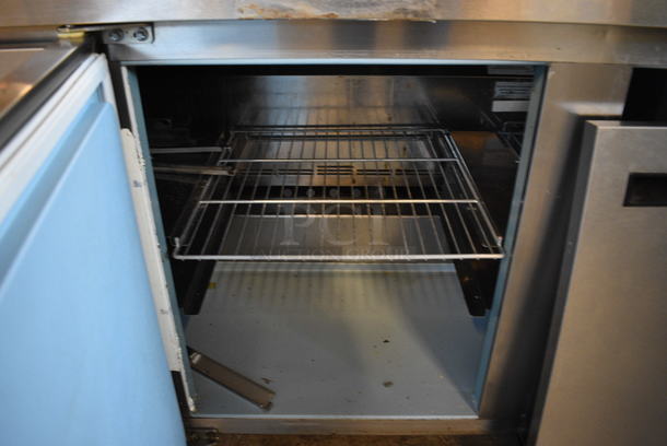 WOW! 2014 Delfield Model 4472N-30M-M479 Stainless Steel Commercial Prep Table w/ 3 Lids and 3 Doors on Commercial Casters. 115 Volts, 1 Phase. 72x32x36. Tested and Working! - Image 11 of 12