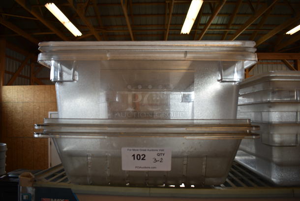 3 Poly Clear Bins w/ 2 Lids. 18x26x5, 18x26x8. 3 Times Your Bid! - Image 3 of 3