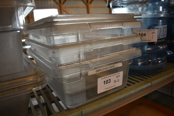 3 Poly Clear Bins w/ 2 Lids. 12x18x5.5. 3 Times Your Bid! - Image 2 of 3
