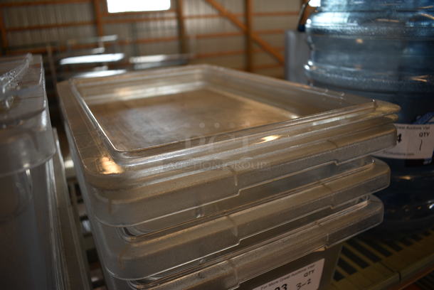3 Poly Clear Bins w/ 2 Lids. 12x18x5.5. 3 Times Your Bid! - Image 3 of 3