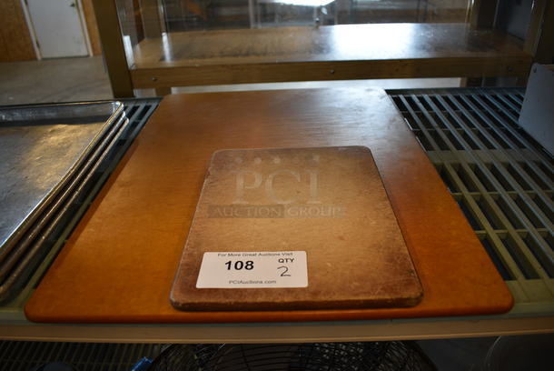 2 Brown Cutting Boards. 9x12x0.5, 18x24x0.5. 2 Times Your Bid! - Image 1 of 3