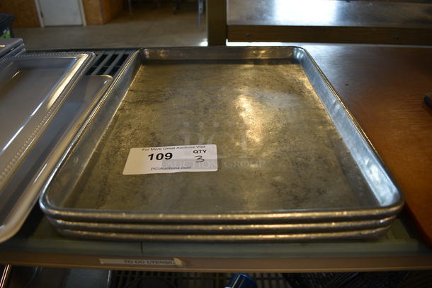 3 Metal Half Size Baking Pans. 13x18x1. 3 Times Your Bid! - Image 1 of 3
