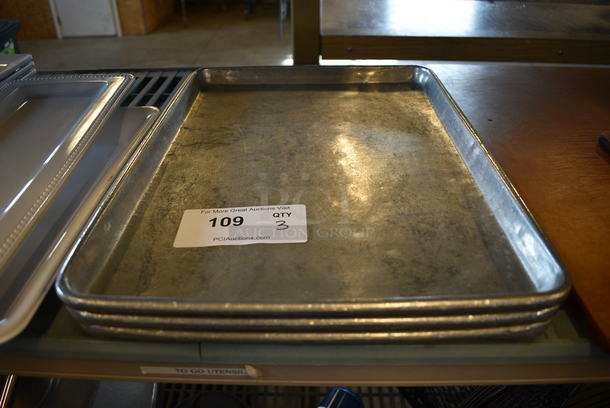 3 Metal Half Size Baking Pans. 13x18x1. 3 Times Your Bid!