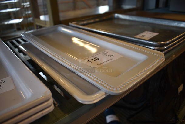 3 White Poly Trays. 7x17x1, 9.5x14x1.5. 3 Times Your Bid! - Image 2 of 3