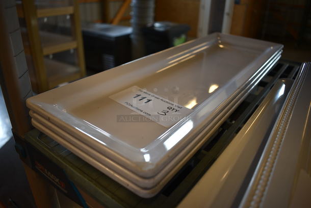 3 White Poly Trays. 21x7x1. 3 Times Your Bid! - Image 2 of 3