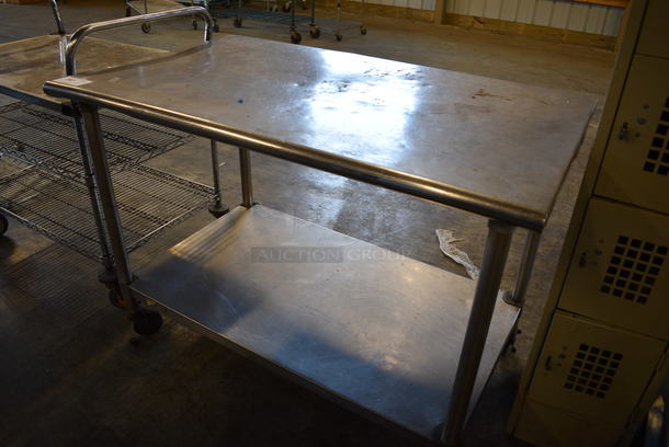 Stainless Steel Table w/ Metal Undershelf on Commercial Casters. 48x30x35 - Image 2 of 5