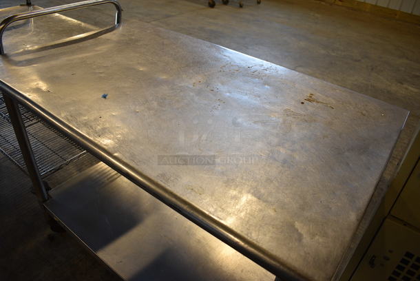 Stainless Steel Table w/ Metal Undershelf on Commercial Casters. 48x30x35 - Image 3 of 5