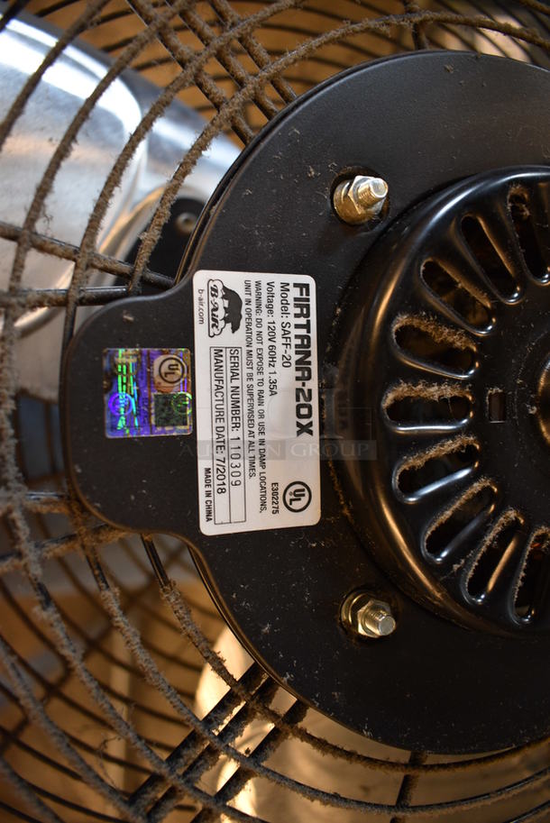 Firtana-20x Model SAFF-20 Black Metal Fan. 120 Volts, 1 Phase. 23x9x23 - Image 4 of 4