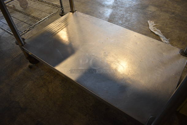Stainless Steel Table w/ Metal Undershelf on Commercial Casters. 48x30x35 - Image 4 of 5