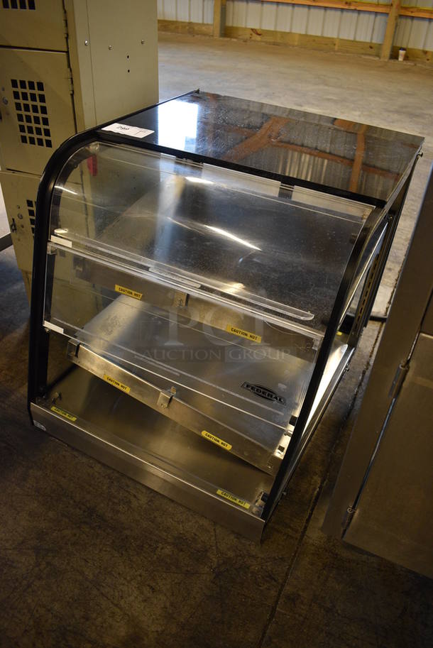 NICE! Stainless Steel Commercial Countertop Warming Merchandiser. Missing Right Side Glass Pane. 24x29x25.5. Tested and Working! - Image 2 of 6