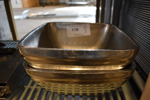 2 Metal Bowls. 12x12x6. 2 Times Your Bid!