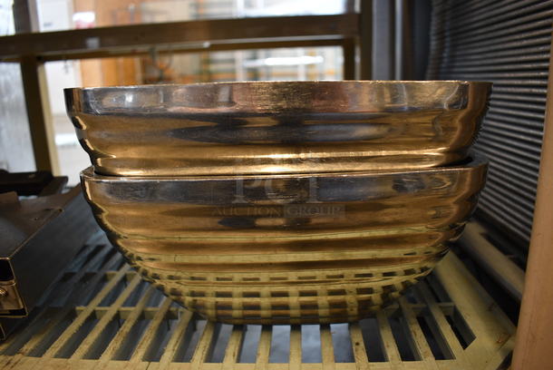 2 Metal Bowls. 12x12x6. 2 Times Your Bid! - Image 2 of 3