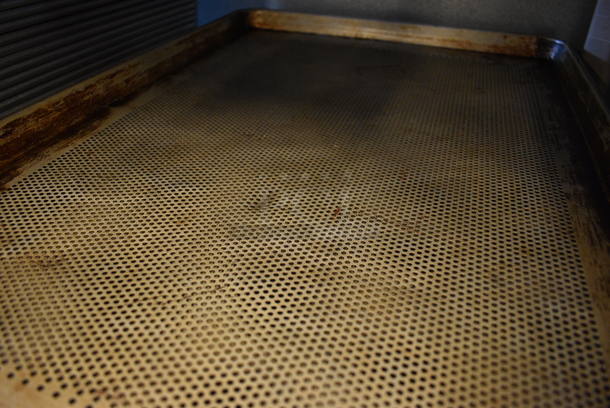10 Metal Full Size Perforated Baking Pans. 18x26x1. 10 Times Your Bid! - Image 3 of 3