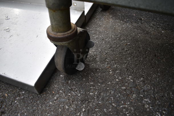 Stainless Steel Table w/ Double Overshelf and Undershelf on Commercial Casters. 48x24x67 - Image 5 of 5