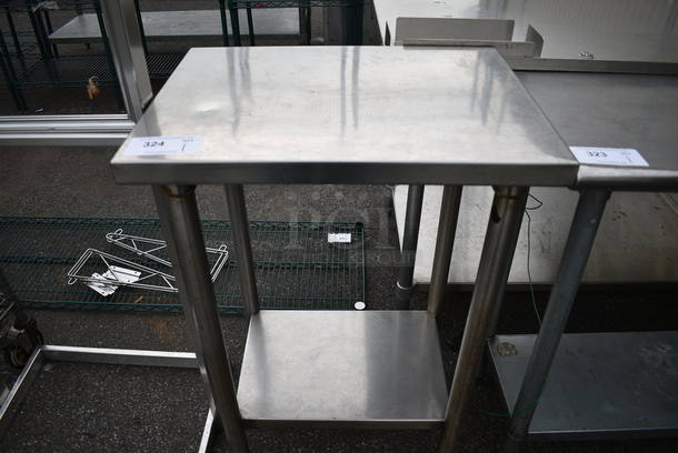 Stainless Steel Table w/ Metal Undershelf. 24x18x36