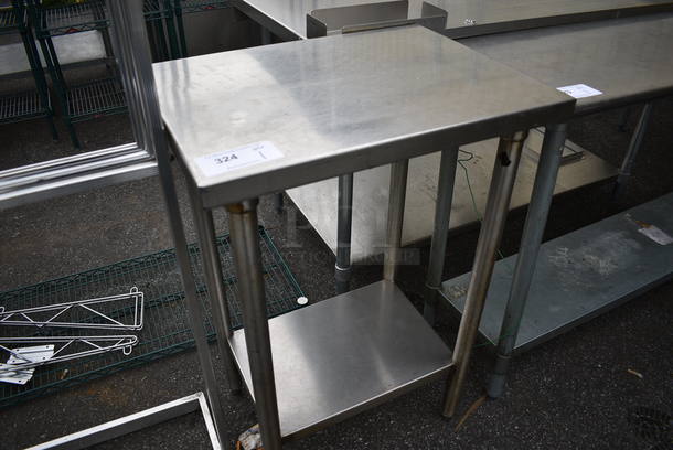 Stainless Steel Table w/ Metal Undershelf. 24x18x36 - Image 2 of 4