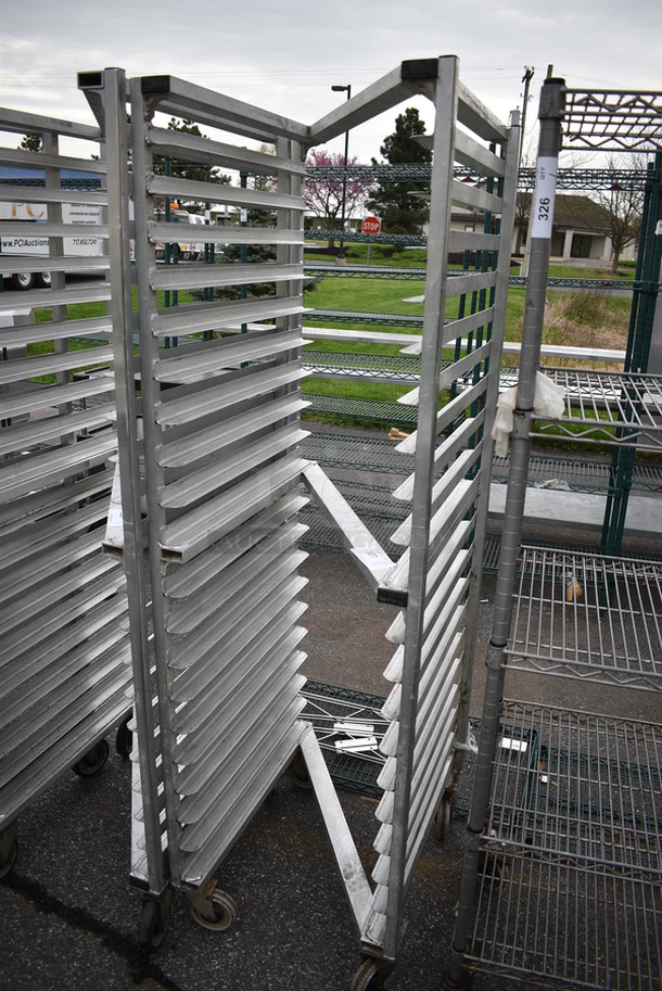 Metal Commercial Pan Transport Rack on Commercial Casters. 20.5x26x69.5 - Image 2 of 3