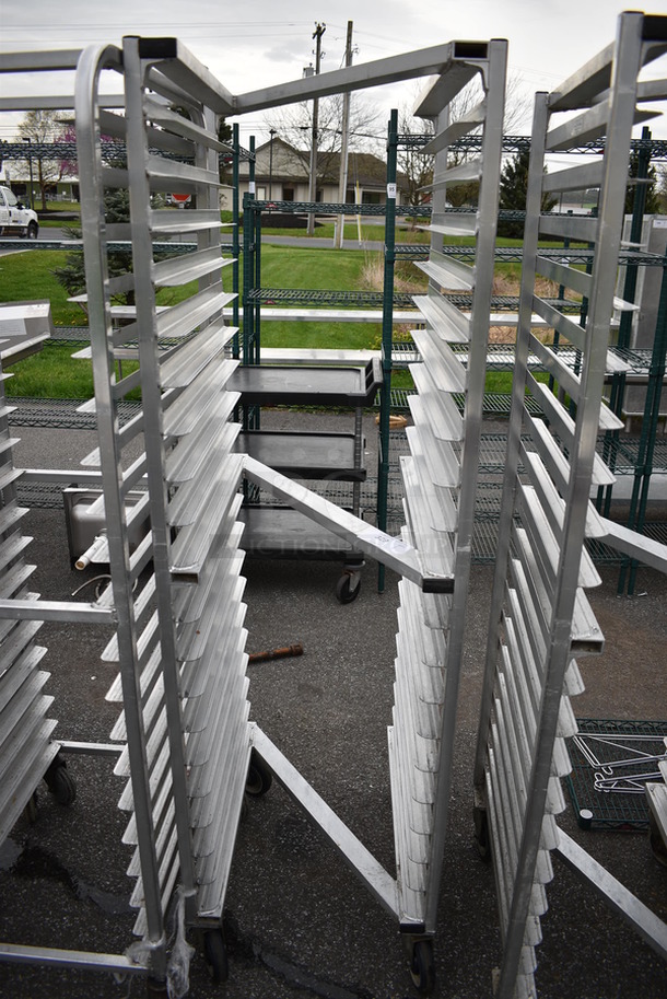 Metal Commercial Pan Transport Rack on Commercial Casters. 20.5x26x69.5 - Image 1 of 3