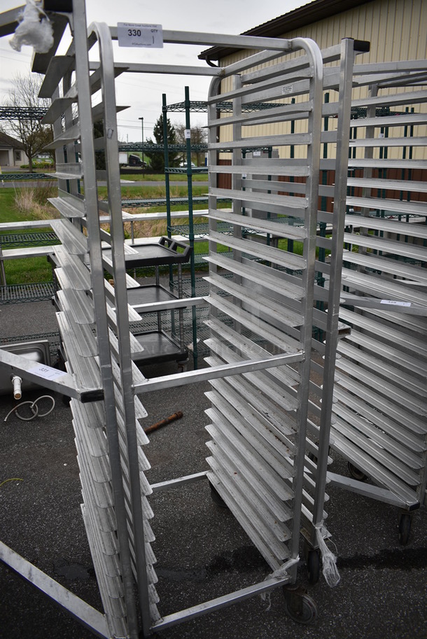 Metal Commercial Pan Transport Rack on Commercial Casters. 20.5x26x69 - Image 2 of 3