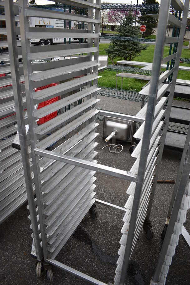 Metal Commercial Pan Transport Rack on Commercial Casters. 20.5x26x69 - Image 3 of 3