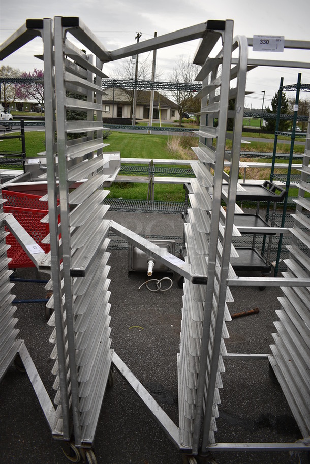 Metal Commercial Pan Transport Rack on Commercial Casters. 20.5x26x69.5 - Image 1 of 3