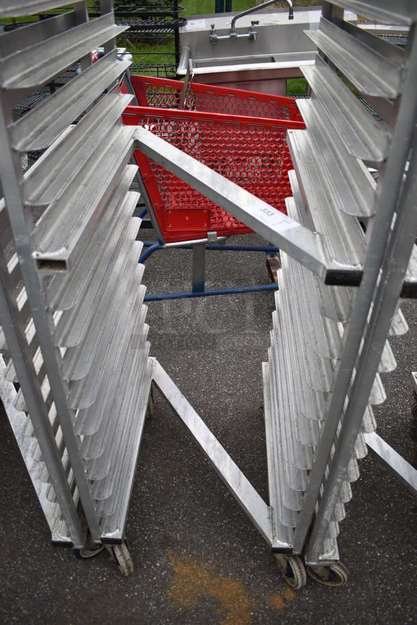 Metal Commercial Pan Transport Rack on Commercial Casters. 20.5x26x69.5 - Image 3 of 3