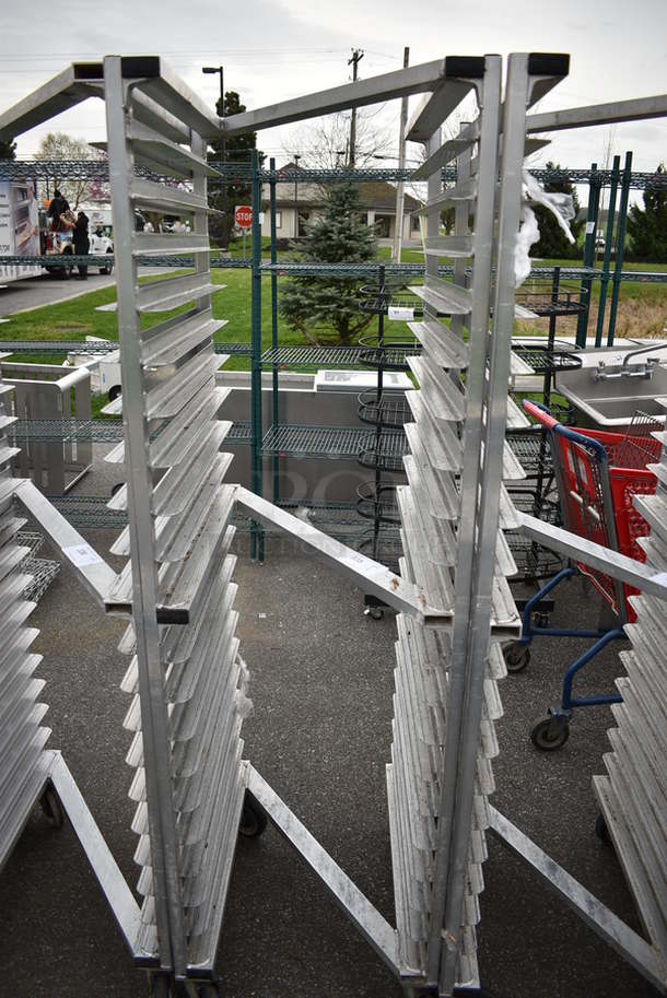Metal Commercial Pan Transport Rack on Commercial Casters. 20.5x26x69.5 - Image 1 of 3