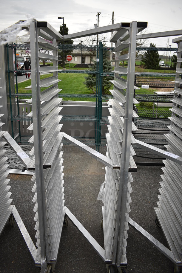 Metal Commercial Pan Transport Rack on Commercial Casters. 20.5x26x69.5 - Image 1 of 3