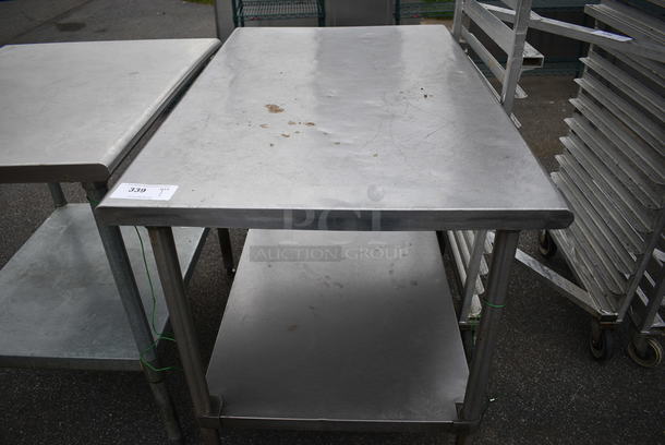 Stainless Steel Table w/ Metal Undershelf on Commercial Casters. 48x30x35 - Image 1 of 4