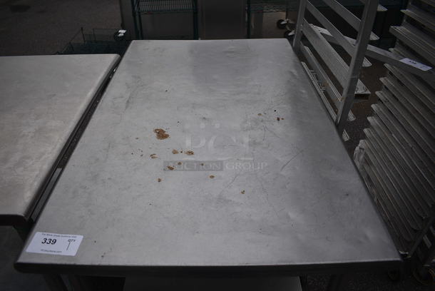 Stainless Steel Table w/ Metal Undershelf on Commercial Casters. 48x30x35 - Image 2 of 4