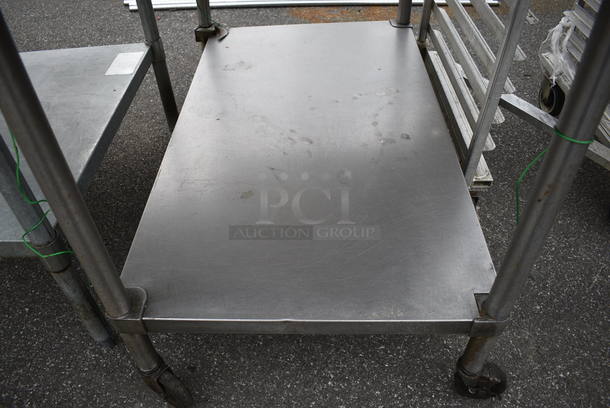 Stainless Steel Table w/ Metal Undershelf on Commercial Casters. 48x30x35 - Image 3 of 4