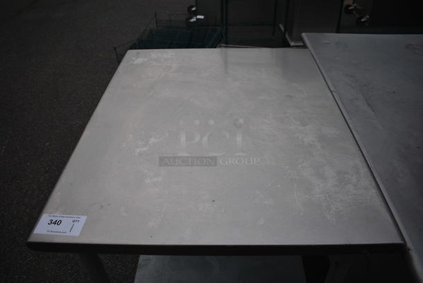 Stainless Steel Table w/ Metal Undershelf. 36x30x35 - Image 2 of 4