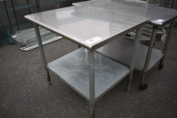 Stainless Steel Table w/ Metal Undershelf. 36x30x35 - Image 4 of 4